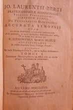 Jo. Laurentii Berti. Librorum XXXVII. De theologicis disciplinis accurata synopsis...Tomo 1./ Dominici Antonii Quercetti 1766