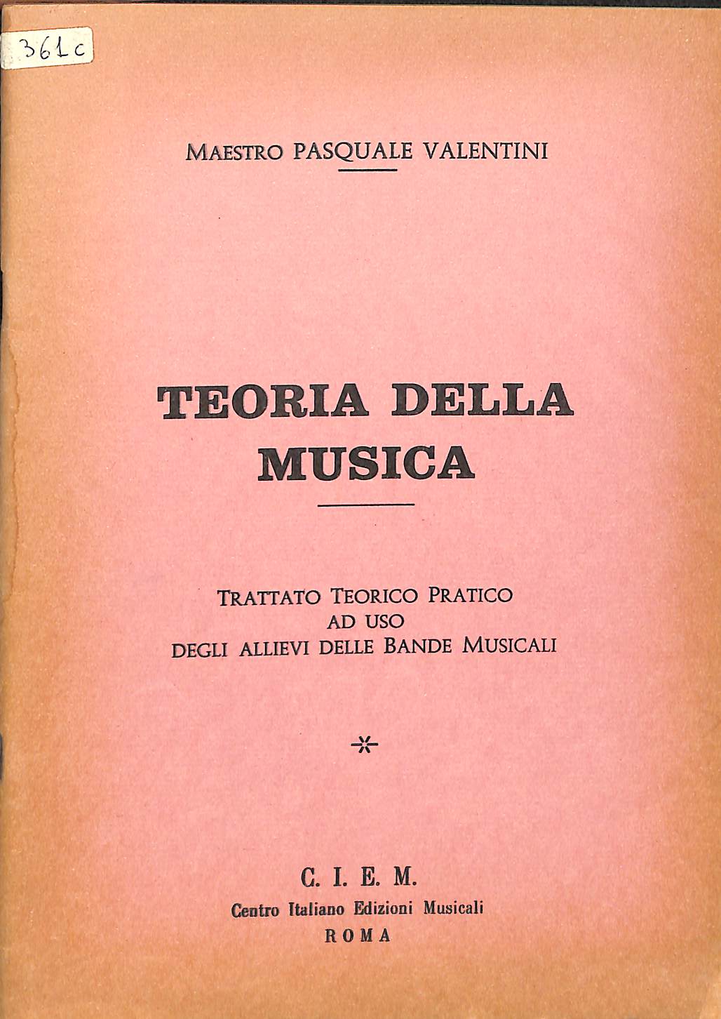 Maestro  Valentini Teoria Della Musica Bande Musicali