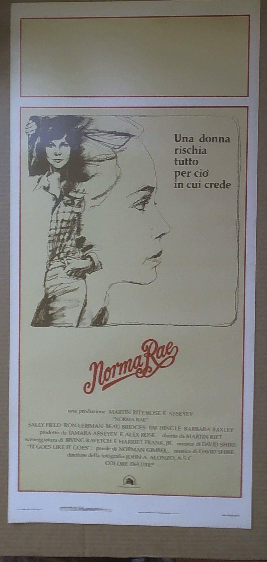 Locandina Norma Rae Sally Field, Ron Leibman, Beau Bridges, Pat Hingle 1979